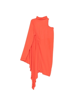 Balenciaga one-shoulder draped mini dress - Orange