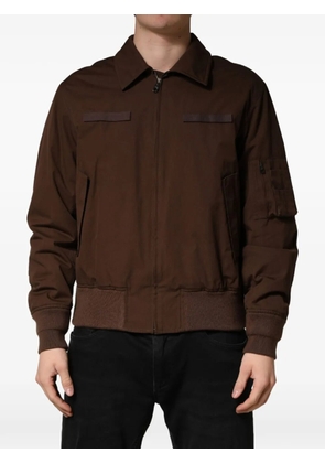 Dolce & Gabbana zip-up bomber jacket - Brown