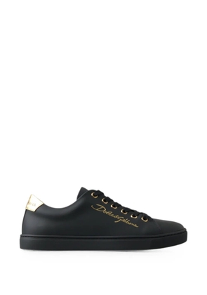 Dolce & Gabbana logo-print leather sneakers - Black