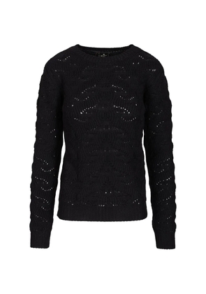 ETRO open-work crew-neck sweater - Black