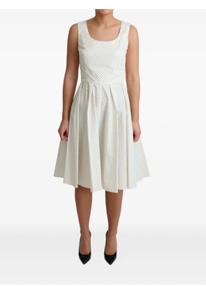 Dolce & Gabbana polka-dot A-line mini dress - White