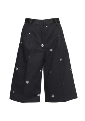 Muller Of Yoshiokubo Metal Beans embellished pleated shorts - Black