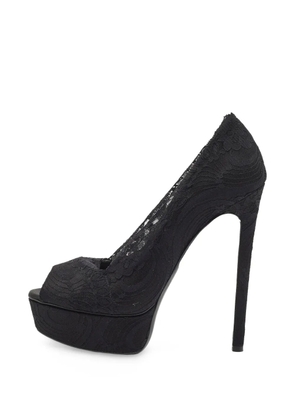 Casadei lace platform pumps - Black