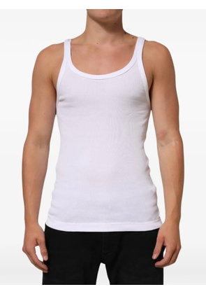 Dolce & Gabbana ribbed sleeveless T-shirt - White