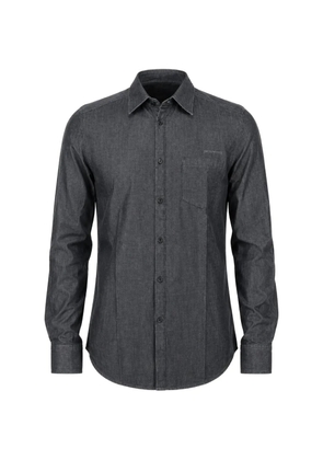 Ermanno Scervino logo-print denim shirt - Grey