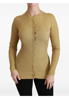 Dolce & Gabbana ribbed-knit cardigan - Gold
