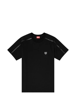 Diesel T-shirt with contrast trims and logo patch - Black