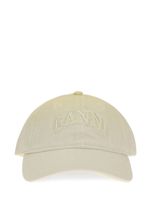 GANNI logo-embroidered baseball cap - Yellow