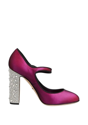 Dolce & Gabbana Mary Jane strass-embellished pumps - Pink