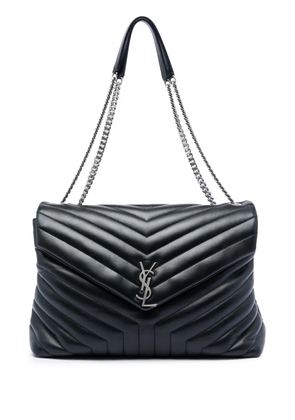 Saint Laurent Pre-Owned 2016 Large Matelasse Calfskin Monogram LouLou shoulder bag - Black