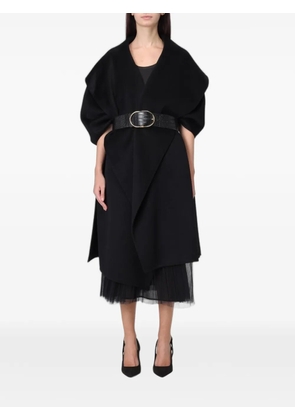 Elisabetta Franchi belted wool cape - Black