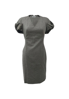 Alexander McQueen Pre-Owned puffed-sleeve midi dress - Grey