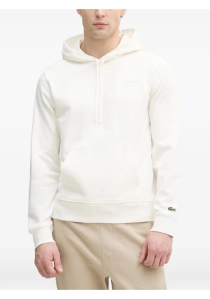 Lacoste logo-patch hoodie - White