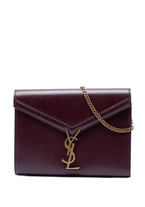 Saint Laurent Pre-Owned 2010-2026 Grain De Poudre Monogram Cassandra Chain Wallet crossbody bag - Red