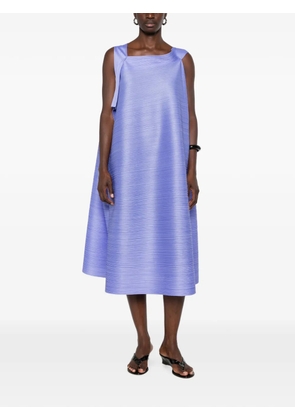 Pleats Please Issey Miyake Bouncy Basket pleated A-line midi dress - Purple