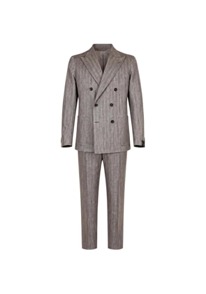 Tagliatore double-breasted buttoned suit - Brown