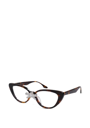 YVMIN x Shushutong bow-detail glasses - Brown