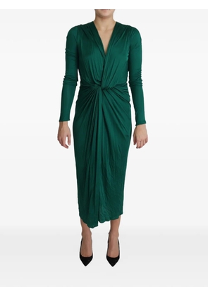Dolce & Gabbana long-sleeved midi dress - Green