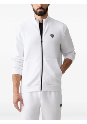 Ea7 Emporio Armani logo-patch zip-up tracksuit - White