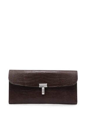 TOTEME T-Lock-fastening wallet - Brown