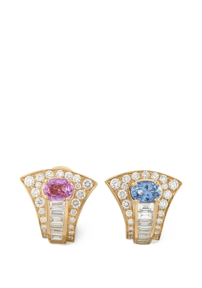 Bvlgari Pre-Owned sapphire and diamond earrings - Gold