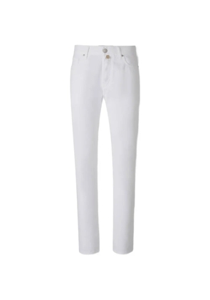 Jacob Cohën logo-patch jeans - White