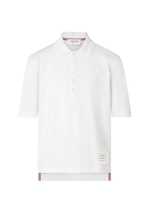 Thom Browne Ottoman short-sleeves polo shirt - White