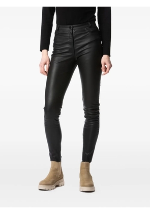 Poche Paris leather trousers - Black