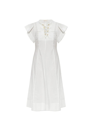 Ulla Johnson Odessa ruffled-sleeve midi dress - White