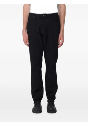 Armani Exchange logo-patch slim-fit jeans - Black