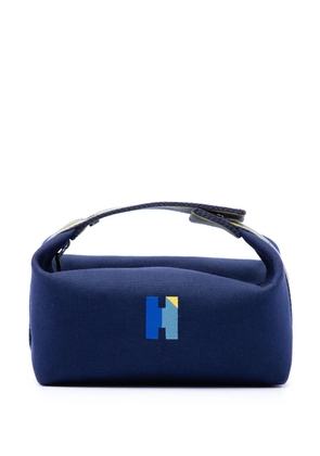 Hermès Pre-Owned 2023-2026 Small Toile Bride A Brac H Pavillon Case vanity bag - Blue