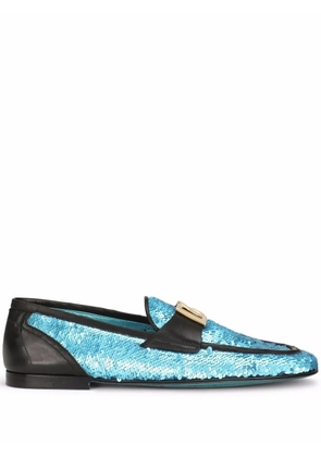 Dolce & Gabbana Ariosto sequin-embellished slippers - Blue