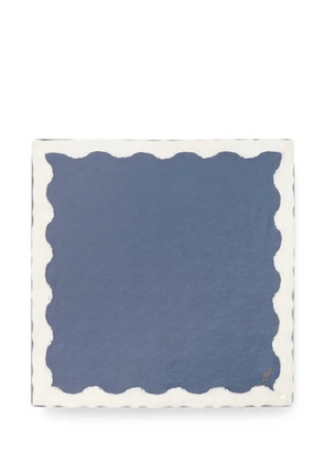 Chloé scalloped-edge silk scarf - Blue
