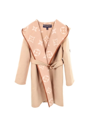 Louis Vuitton Pre-Owned 2010s Monogram hooded wrap coat - Neutrals