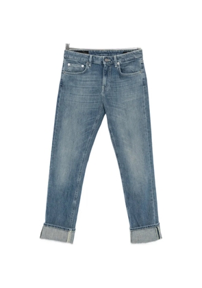 DONDUP Coco logo-patch turn-up jeans - Blue
