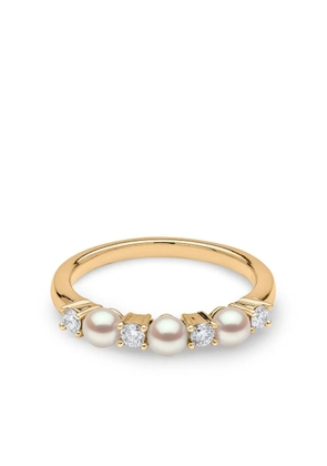 Yoko London 18kt yellow gold Eclipse Akoya pearl and diamond ring