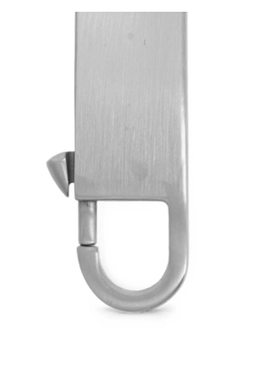 Rick Owens engraved-logo spike-detail keychain - Silver
