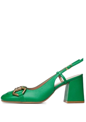 Poche Paris buckle-embellished slingback pumps - Green