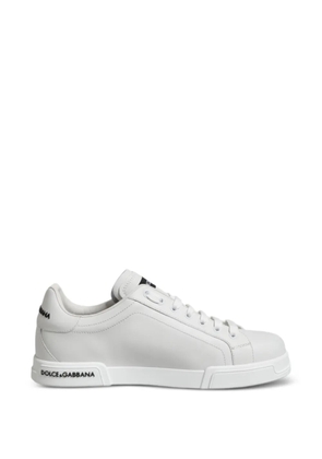 Dolce & Gabbana logo-details leather low-top sneakers - White
