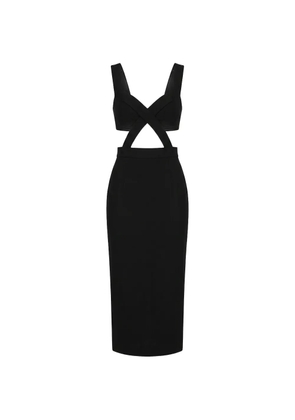 Dolce & Gabbana cut-out criss-cross midi dress - Black