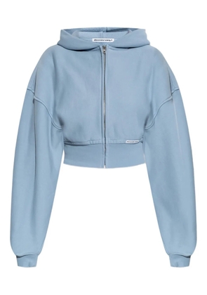 Alexander Wang hooded zip-up top - Blue