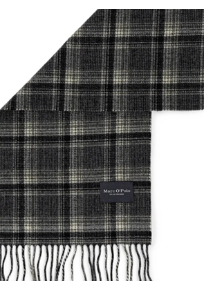 Marc O'Polo plaid fringed scarf - Grey