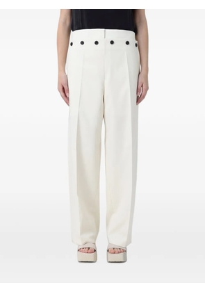 BOSS virgin wool palazzo pants - White