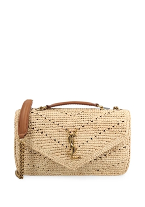 Saint Laurent Loulou woven-design YSL shoulder bag - Neutrals