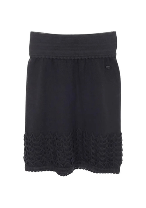 CHANEL Pre-Owned 1986-1988 Coco-mark mini skirt - Black
