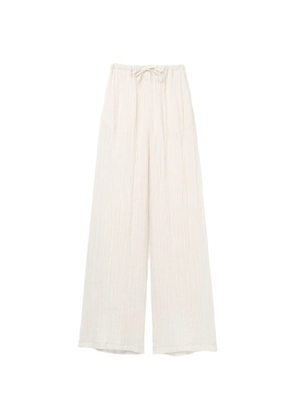 Séfr Daphne textured-finish trousers - White