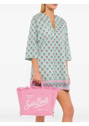 MC2 Saint Barth small Colette fringed logo-print tote bag - Pink