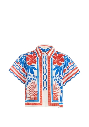 Marie Oliver Evelyn floral-print blouse - White
