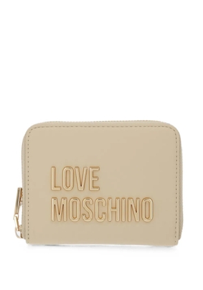 Love Moschino logo-embossed wallet - Neutrals