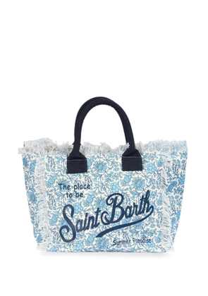 MC2 Saint Barth floral-print frayed tote bag - Neutrals